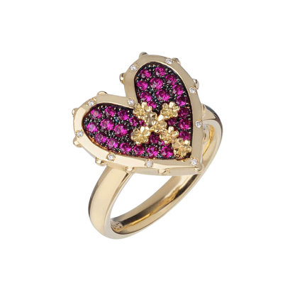 CŒUR ET CROIX - BAGUE - OR ET DIAMONDS