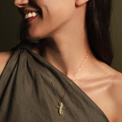COLLIER CROIX - DIAMONDS ET OR