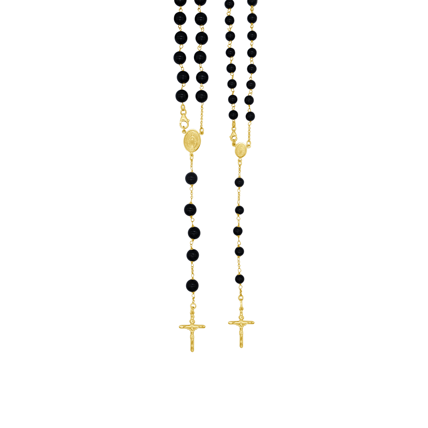 ONYX GRAINS DE CHAPELET - OR
