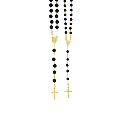 ONYX GRAINS DE CHAPELET - OR