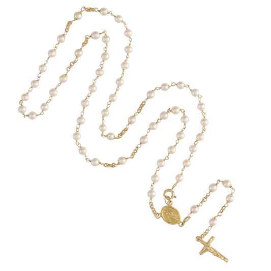 PERLE COLLIER CHAPELET - OR