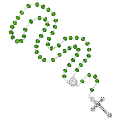 GREEN CRYSTAL CHAPELET - METAL