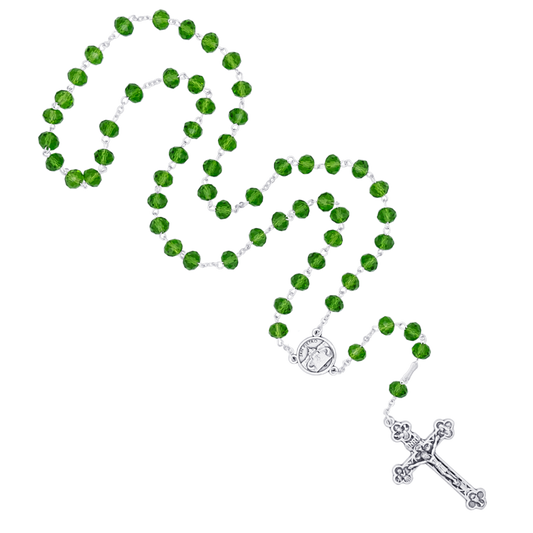 GREEN CRYSTAL CHAPELET - METAL