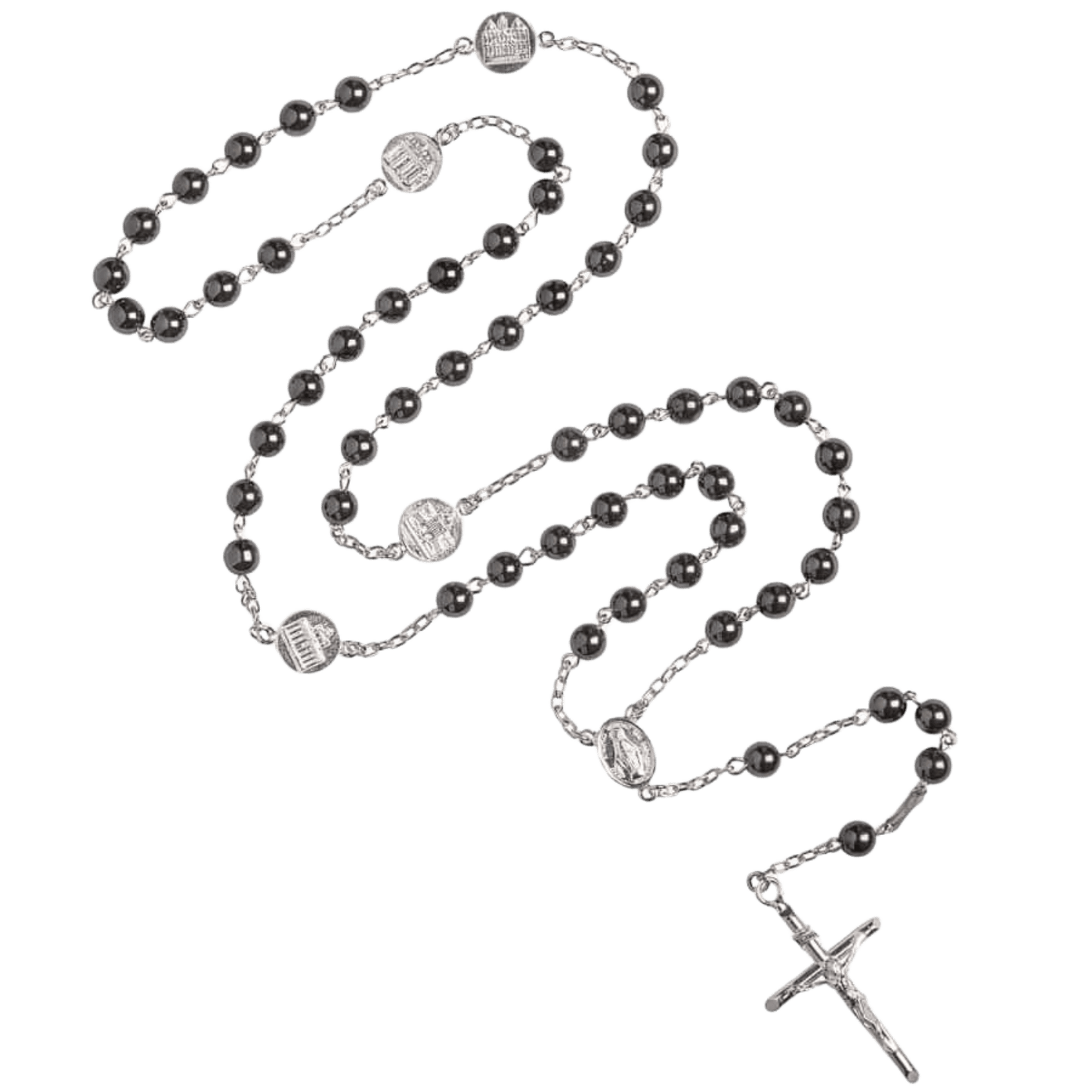 HEMATITE CHAPELET - ARGENT