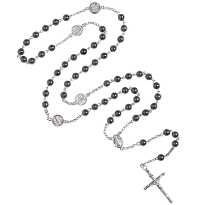 HEMATITE CHAPELET - ARGENT