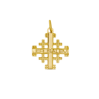 JERUSALEM PENDENTIF CROIX - GOLDEN ARGENT