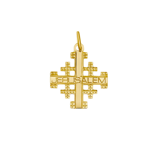 JERUSALEM PENDENTIF CROIX - GOLDEN ARGENT