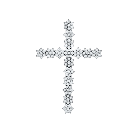 PENDENTIF CROIX - ARGENT ET ZIRCONIA