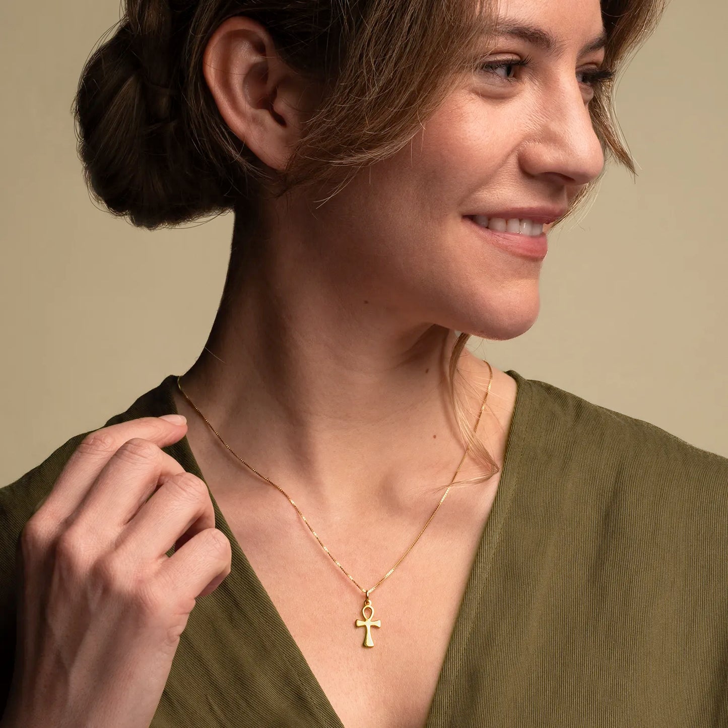 LIFE - PENDENTIF CROIX - OR
