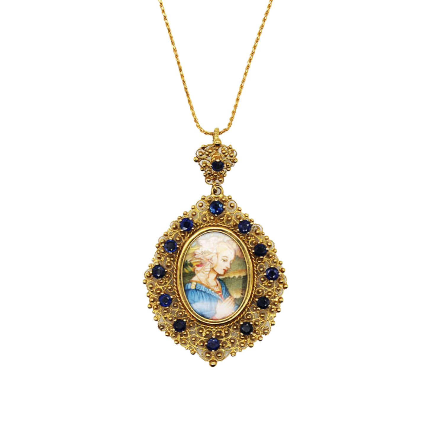 MADONNA OF LIPPI COLLIER - OR ET SAPPHIRES