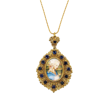 MADONNA OF LIPPI COLLIER - OR ET SAPPHIRES