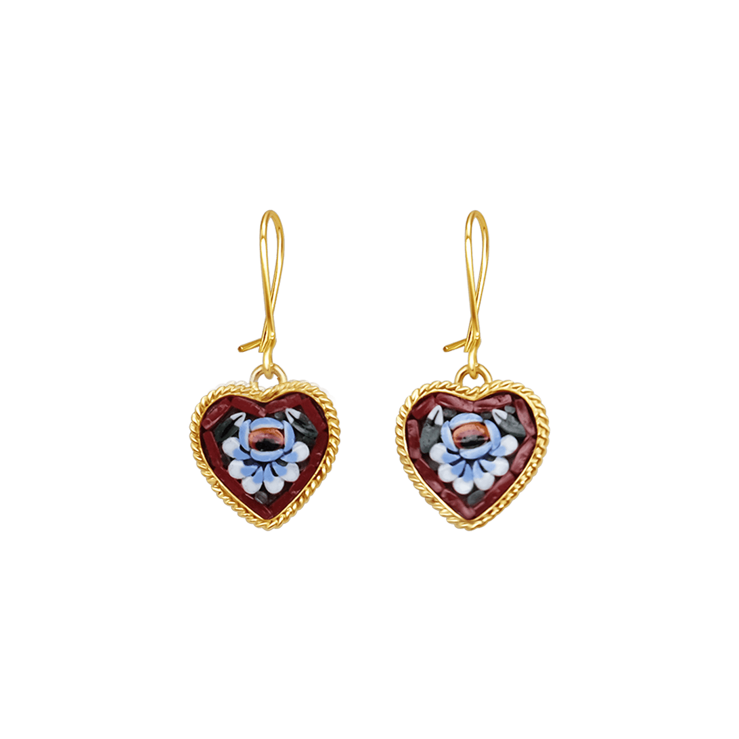 BOUCLES D'OREILLES - MICROMOSAIC BIJOUX - GOLDEN METAL