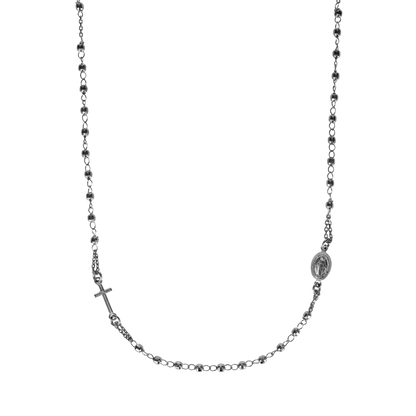 MIRACULOUS ET CROIX - COLLIER - NOIR ARGENT