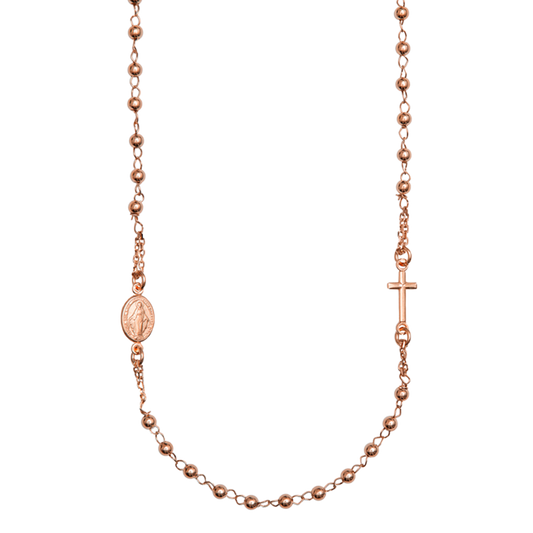 MIRACULOUS ET CROIX - COLLIER - ROSE OR