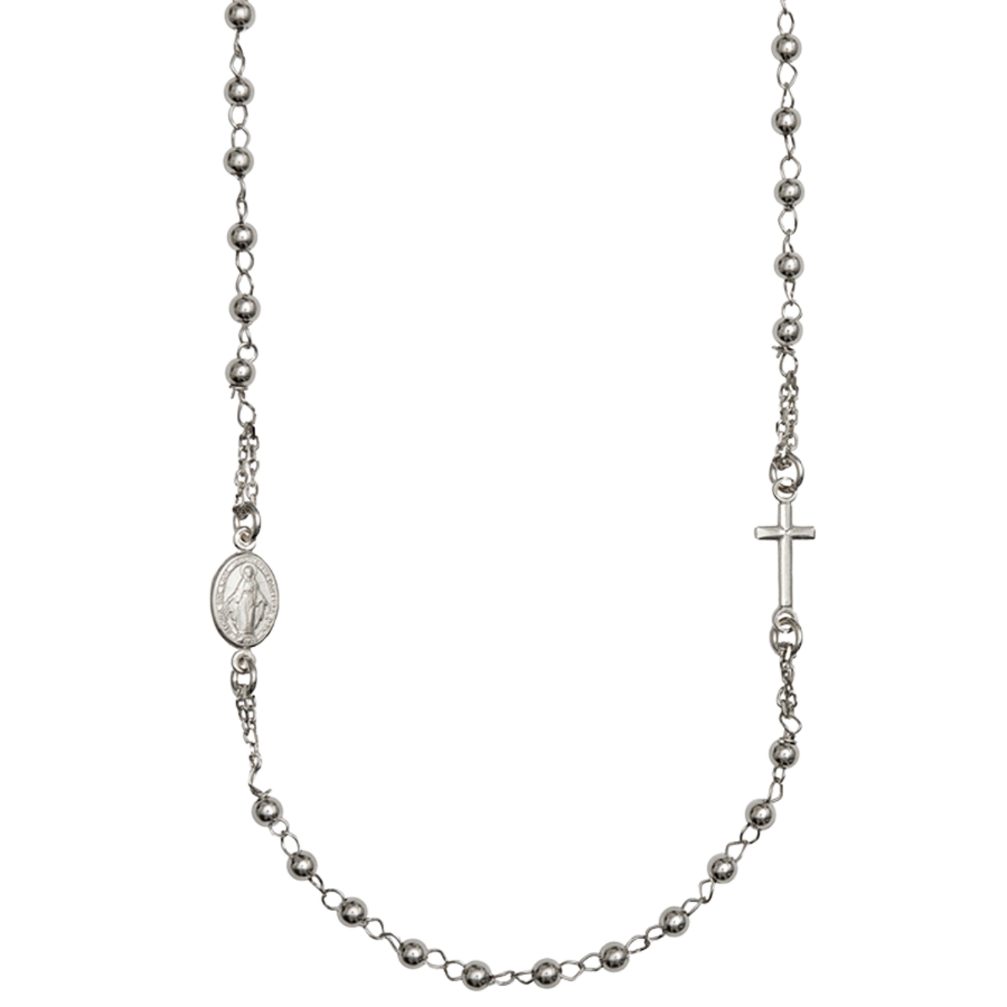 MIRACULOUS ET CROIX - COLLIER - ARGENT