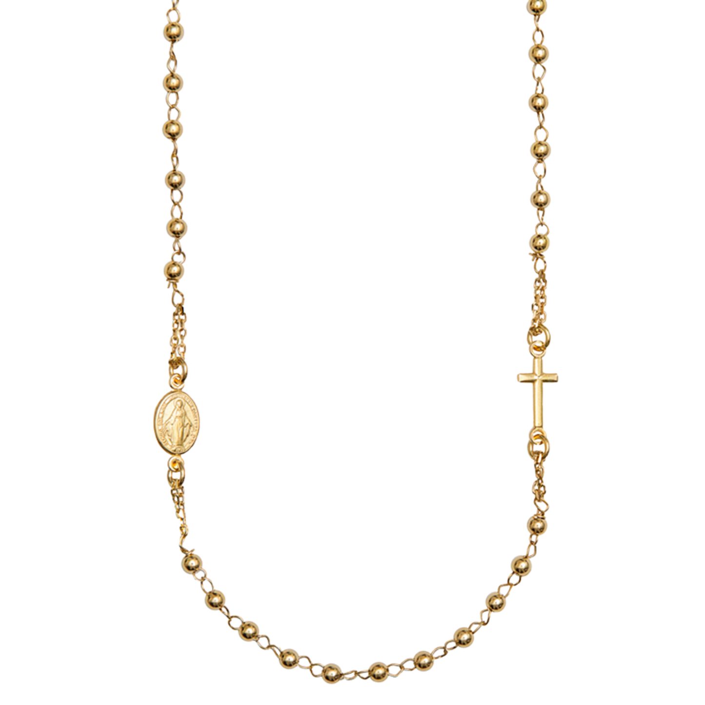 MIRACULOUS ET CROIX - COLLIER - VERMEIL ARGENT