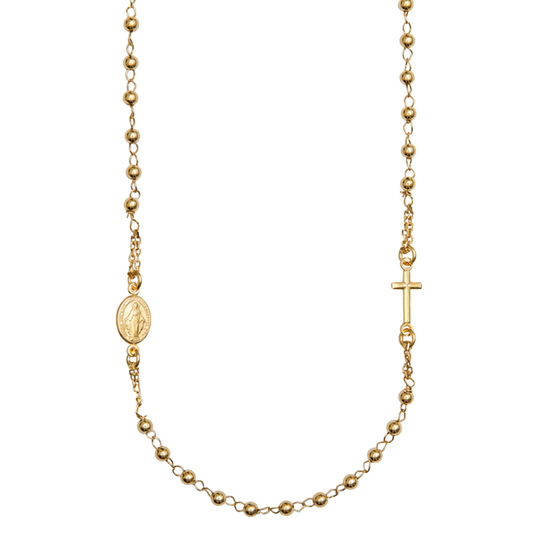 MIRACULOUS ET CROIX - COLLIER - VERMEIL ARGENT