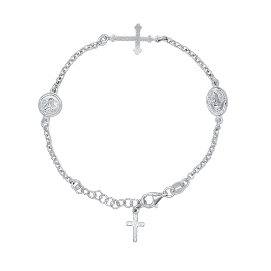MIRACULOUS MÉDAILLE ET ANGEL - BRACELET - ARGENT