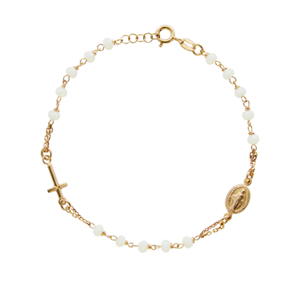 MIRACULOUS MÉDAILLE ET CROIX - BRACELET - GOLDEN ARGENT