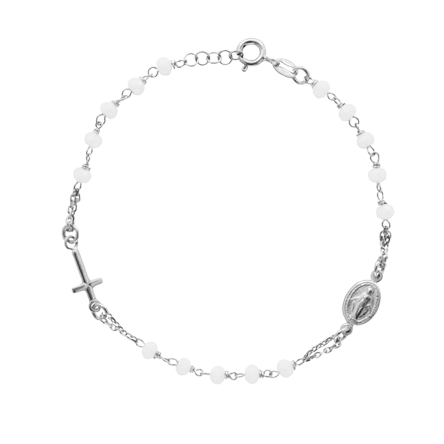 MIRACULOUS MÉDAILLE ET CROIX - BRACELET - ARGENT