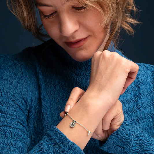 MIRACULOUS MÉDAILLE - CHRÉTIEN BRACELET - ARGENT