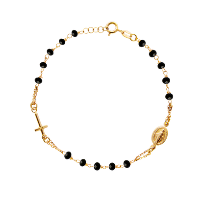 MIRACULOUS MÉDAILLE ET CROIX - BRACELET - GOLDEN ARGENT