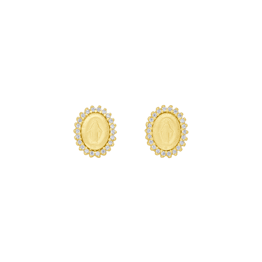 MIRACULOUS MÉDAILLE - BOUCLES D'OREILLES - GOLDEN ARGENT