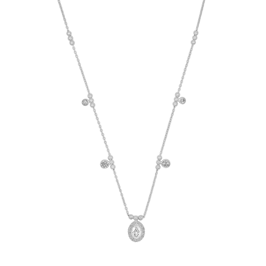 MIRACULOUS MÉDAILLE COLLIER - ARGENT ET ZIRCONIA
