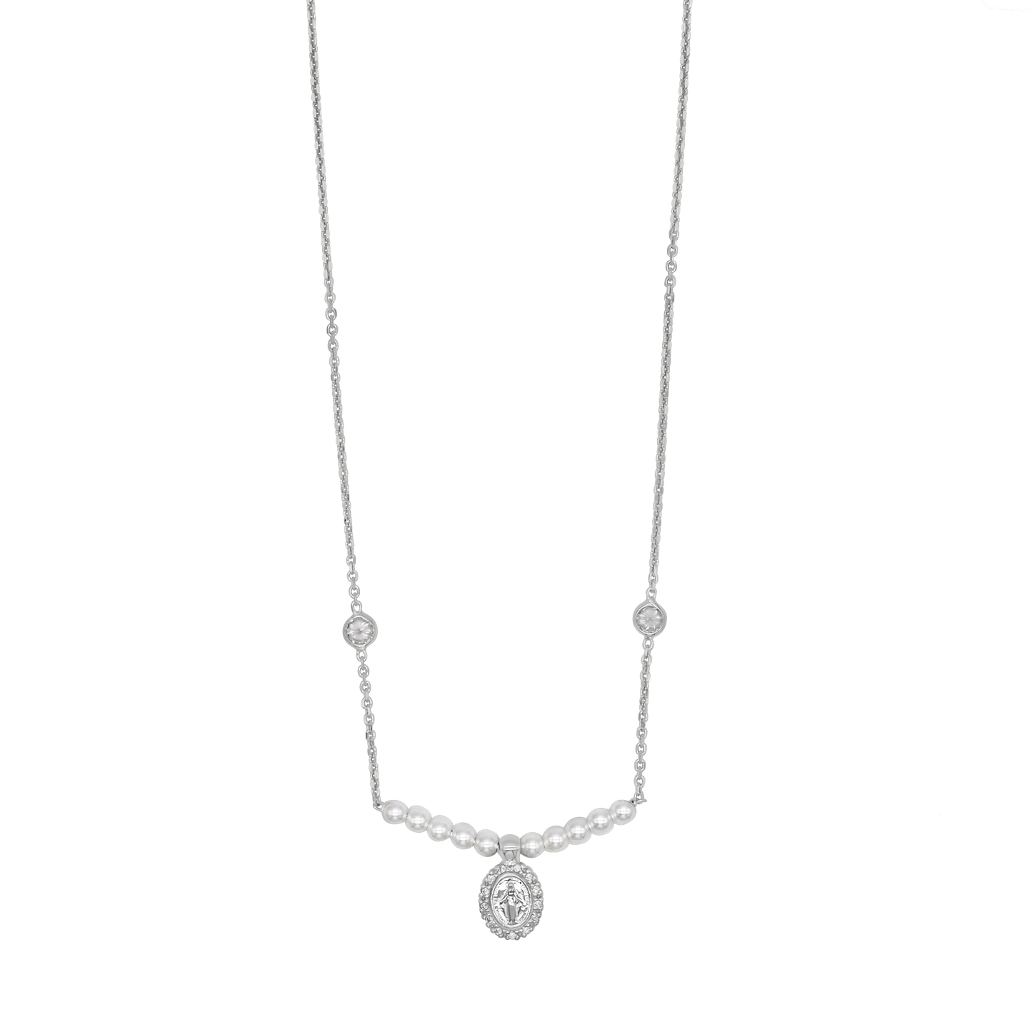 MIRACULOUS MÉDAILLE COLLIER - ARGENT ET PERLES