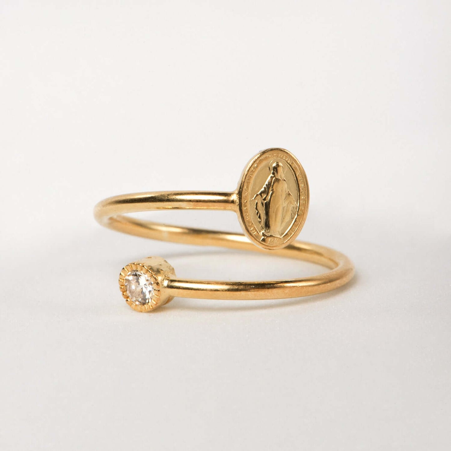 MIRACULOUS MÉDAILLE AVEC ZIRCONIA DOT - BAGUE - VERMEIL ARGENT