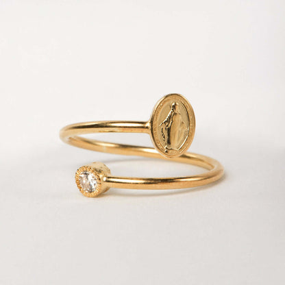 MIRACULOUS MÉDAILLE AVEC ZIRCONIA DOT - BAGUE - VERMEIL ARGENT