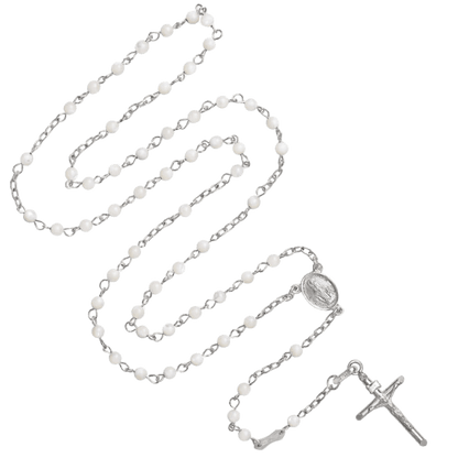 MOTHER OF PERLE CHAPELET - ARGENT