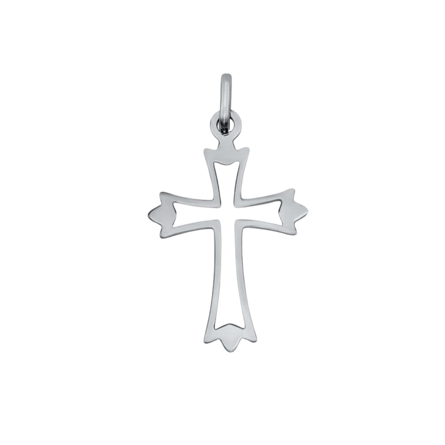 OPEN-WORK PENDENTIF CROIX - ARGENT