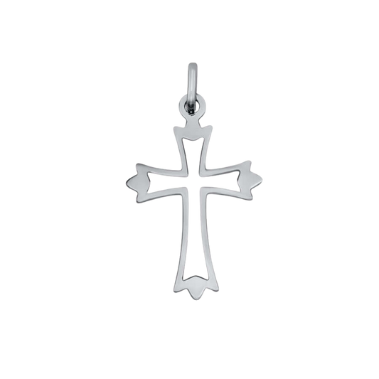 OPEN-WORK PENDENTIF CROIX - ARGENT