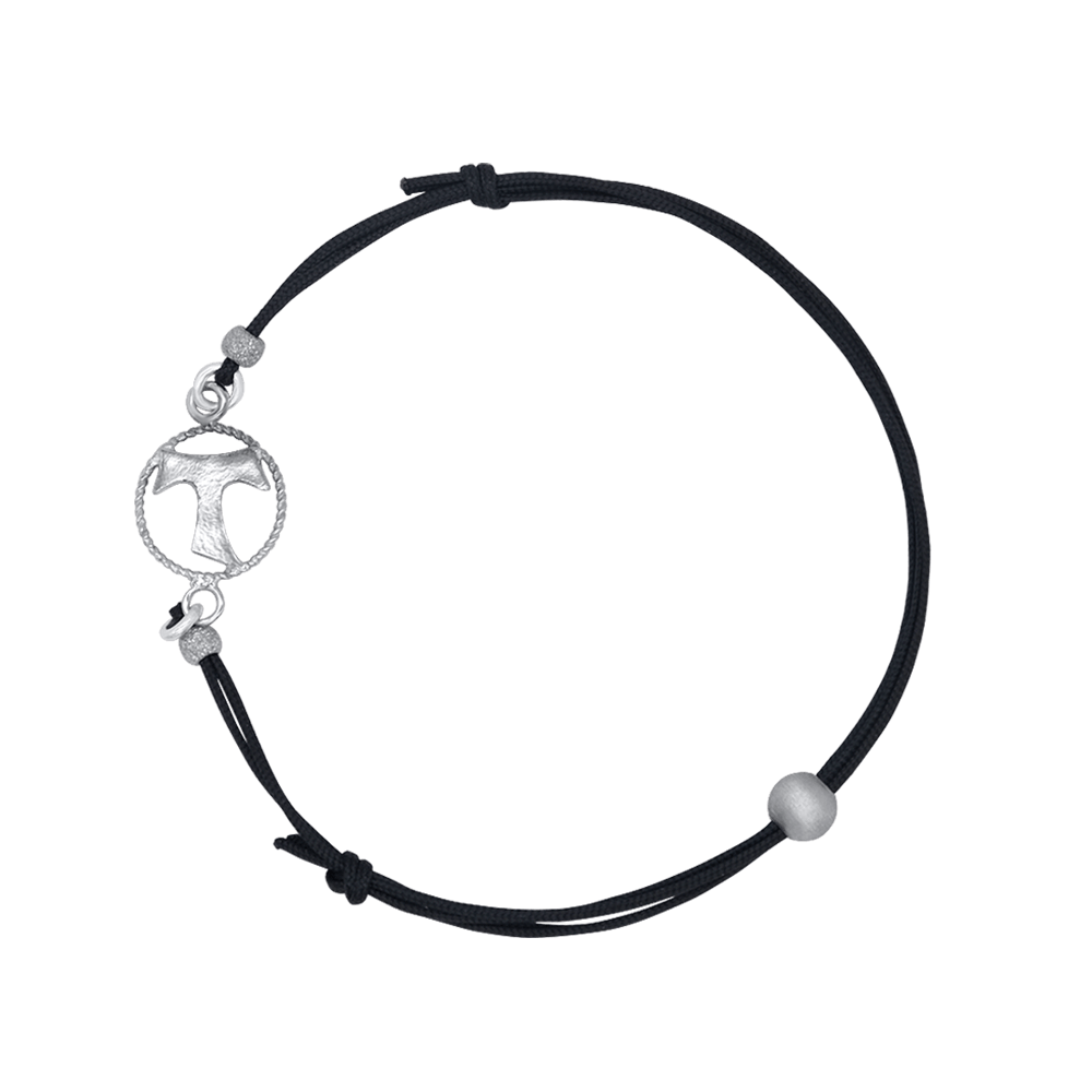 TAU - BRACELET - CORD ET ARGENT