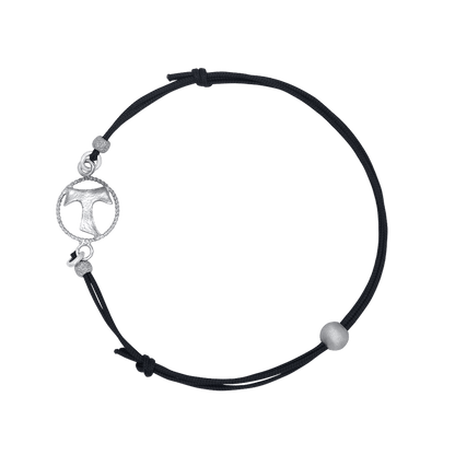 TAU - BRACELET - CORD ET ARGENT