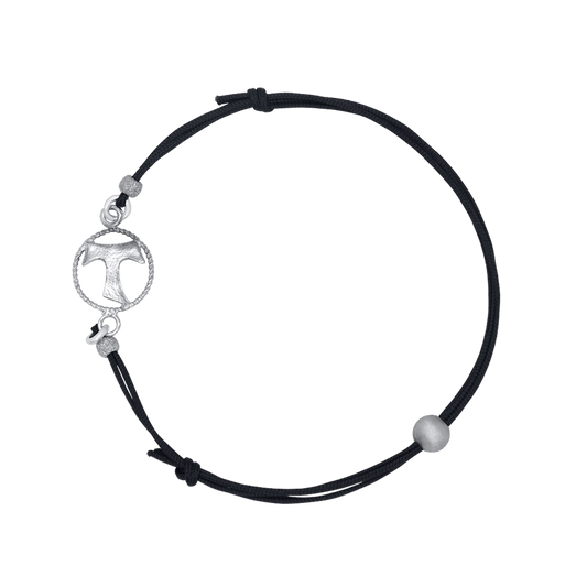 TAU - BRACELET - CORD ET ARGENT