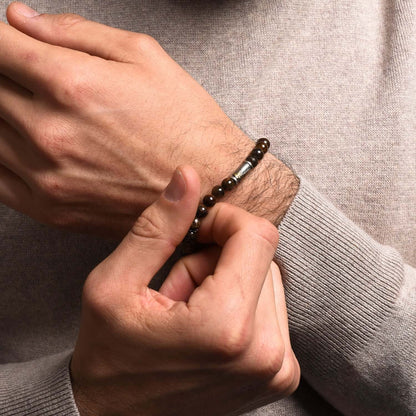 OUR LADY OF GRACE BRACELET - BRONZITE ET ARGENT