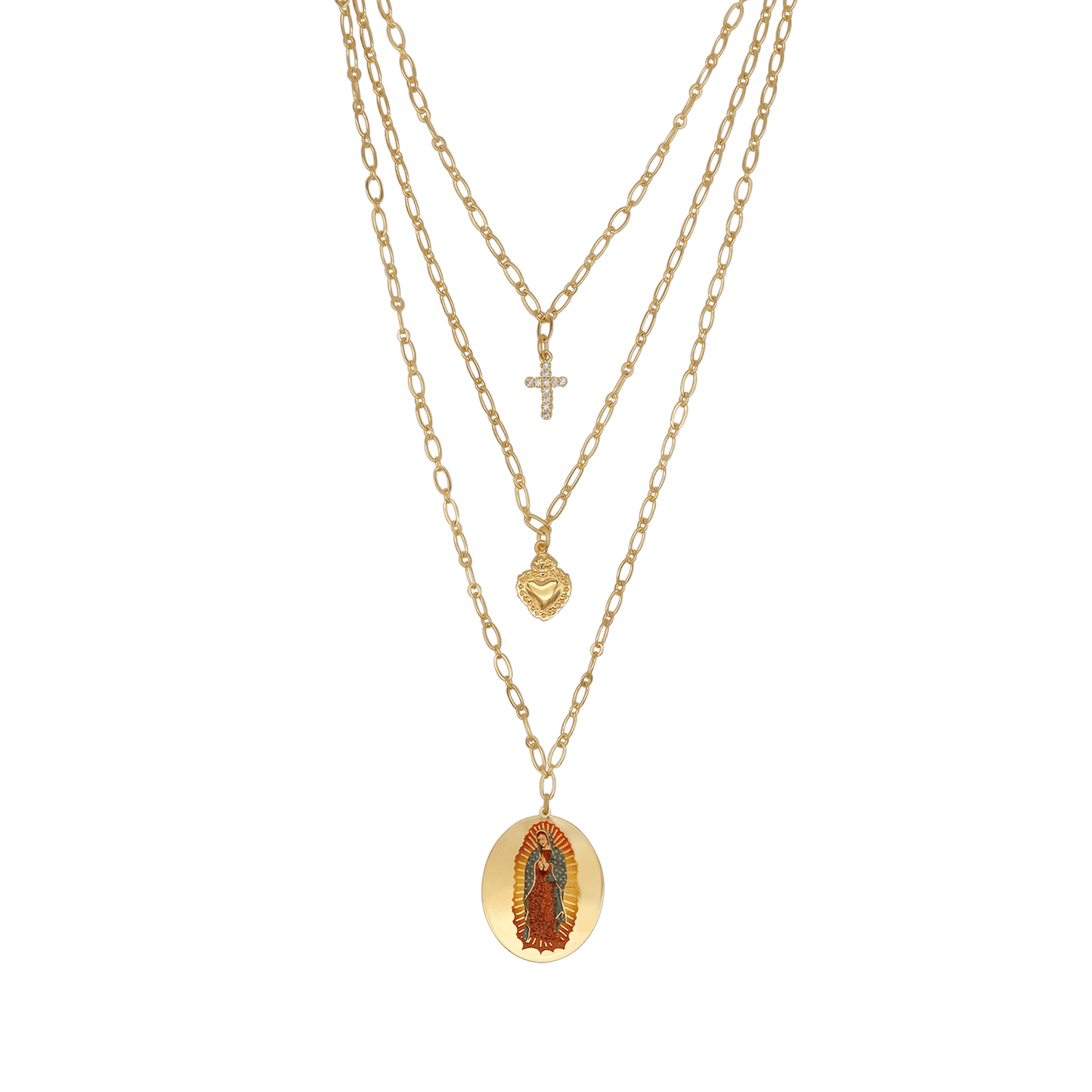 OUR LADY OF GUADALUPE - LAYERED COLLIER