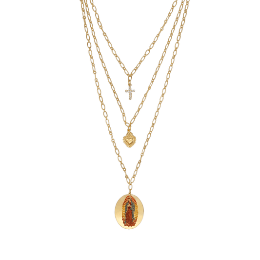OUR LADY OF GUADALUPE - LAYERED COLLIER