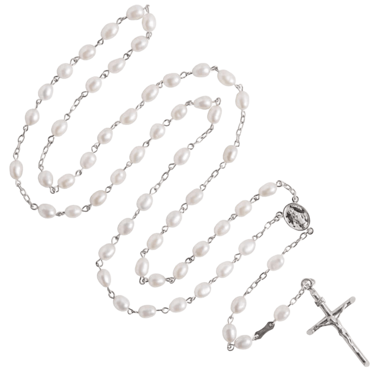 PERLE CHAPELET - ARGENT