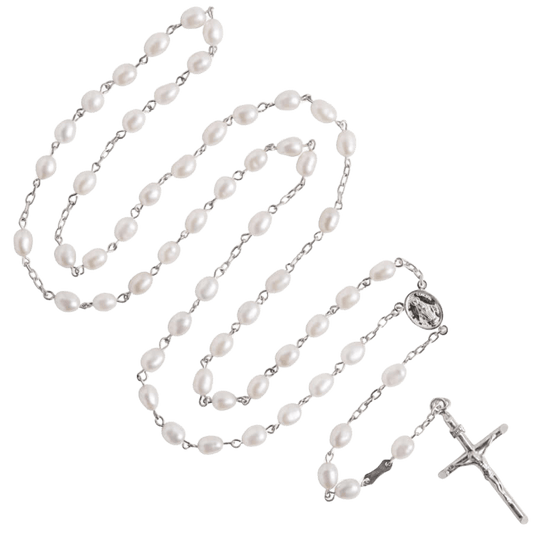 PERLE CHAPELET - ARGENT