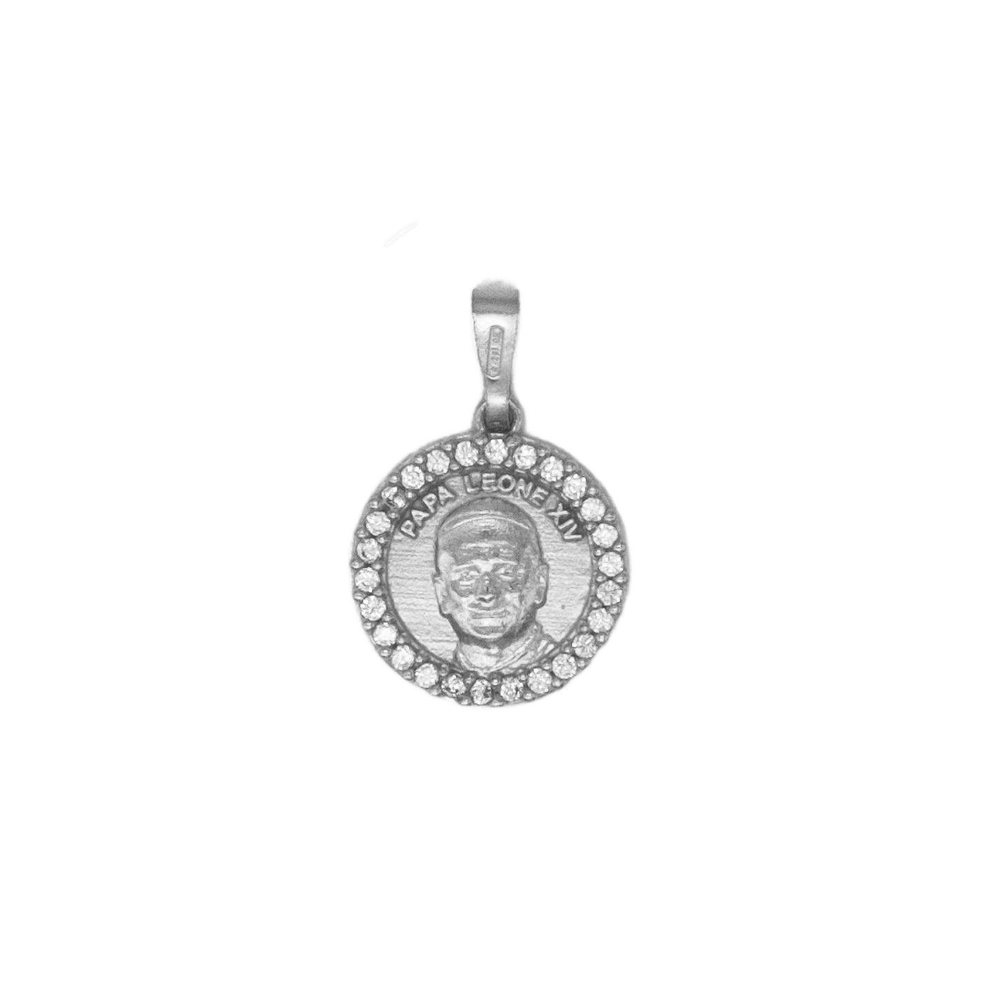 POPE LEO XIV - MÉDAILLE - ARGENT ET ZIRCONIA