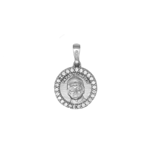 POPE LEO XIV - MÉDAILLE - ARGENT ET ZIRCONIA
