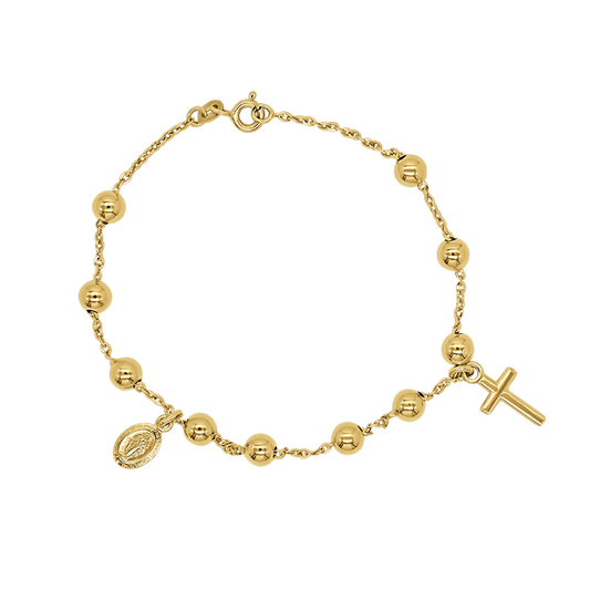 BRACELET CHAPELET - OR