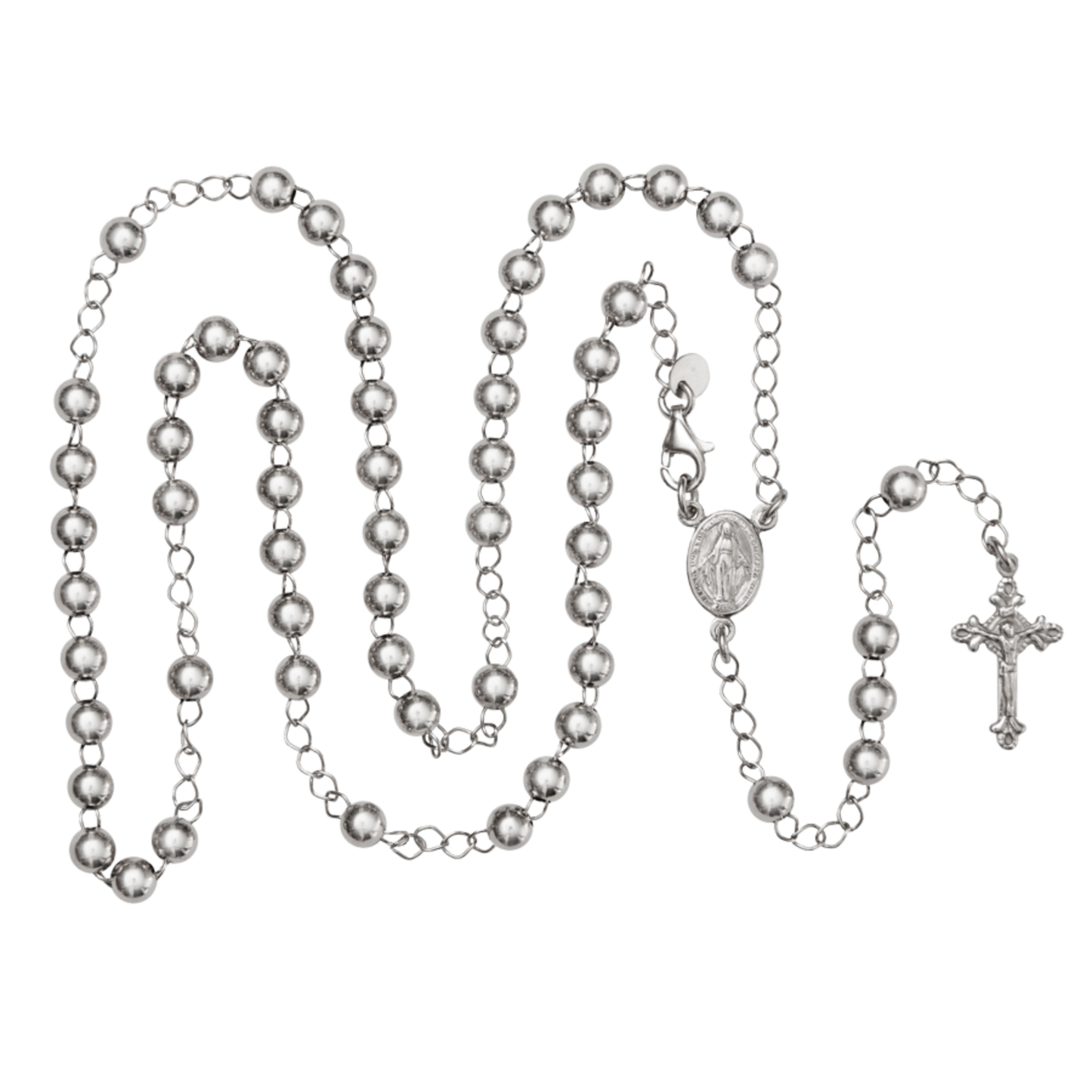 COLLIER CHAPELET  - ARGENT
