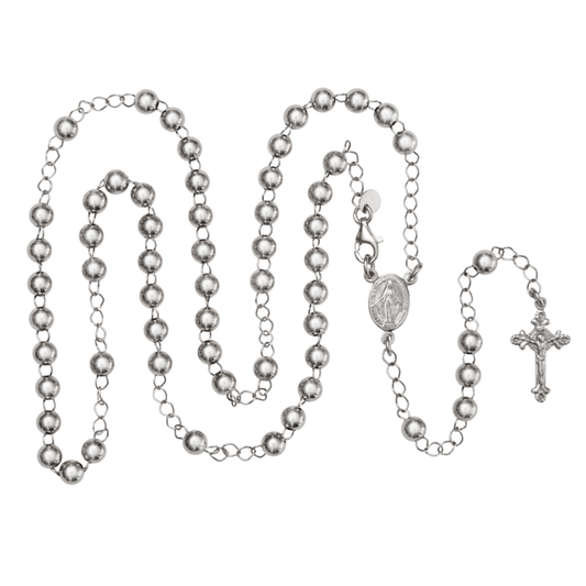 COLLIER CHAPELET  - ARGENT