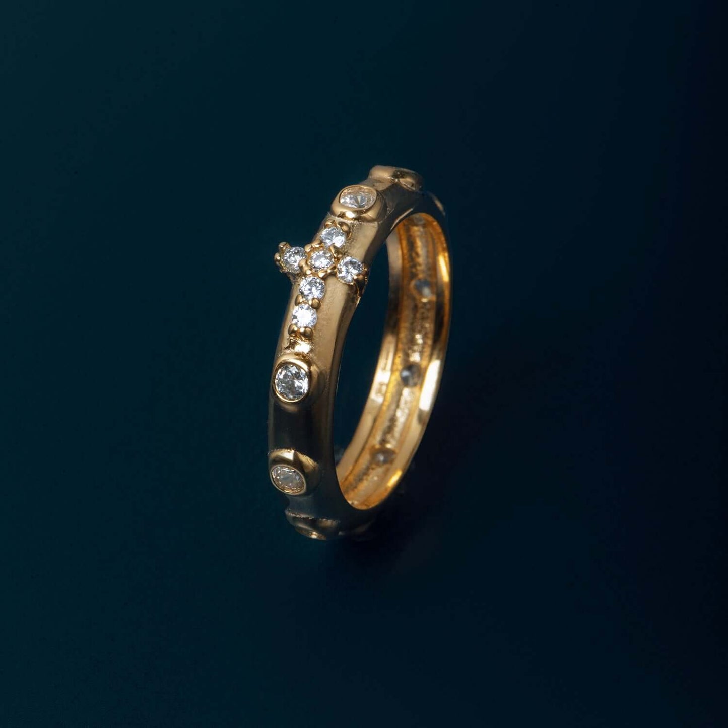 CHAPELET BAGUE - ZIRCONIA - VERMEIL ARGENT