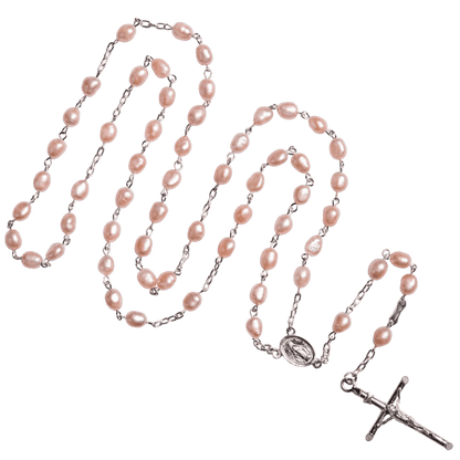ROSE PERLE CHAPELET - ARGENT