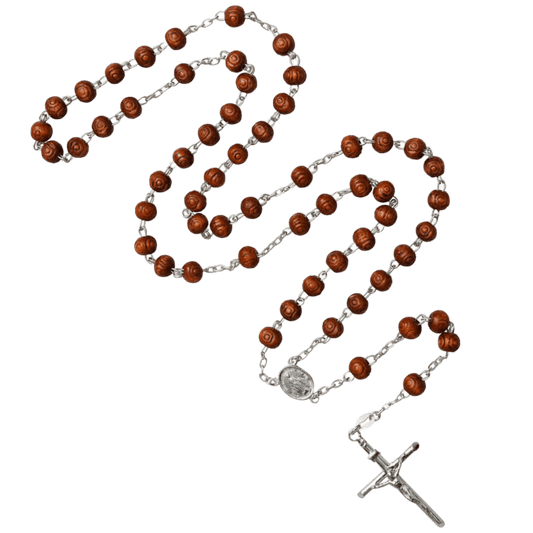 ROSEWOOD BEADS CHAPELET - ARGENT